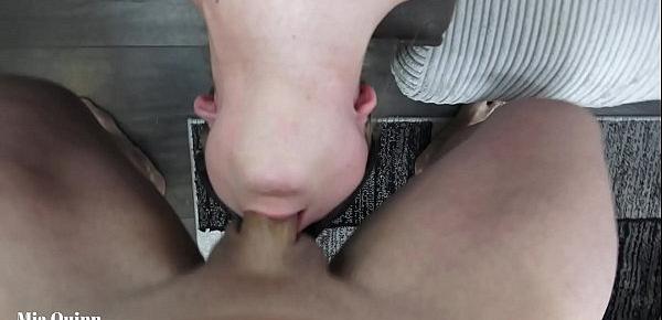 trendsblonde sloppy deepthroat upside down ass licking piss drinking cum on her face
